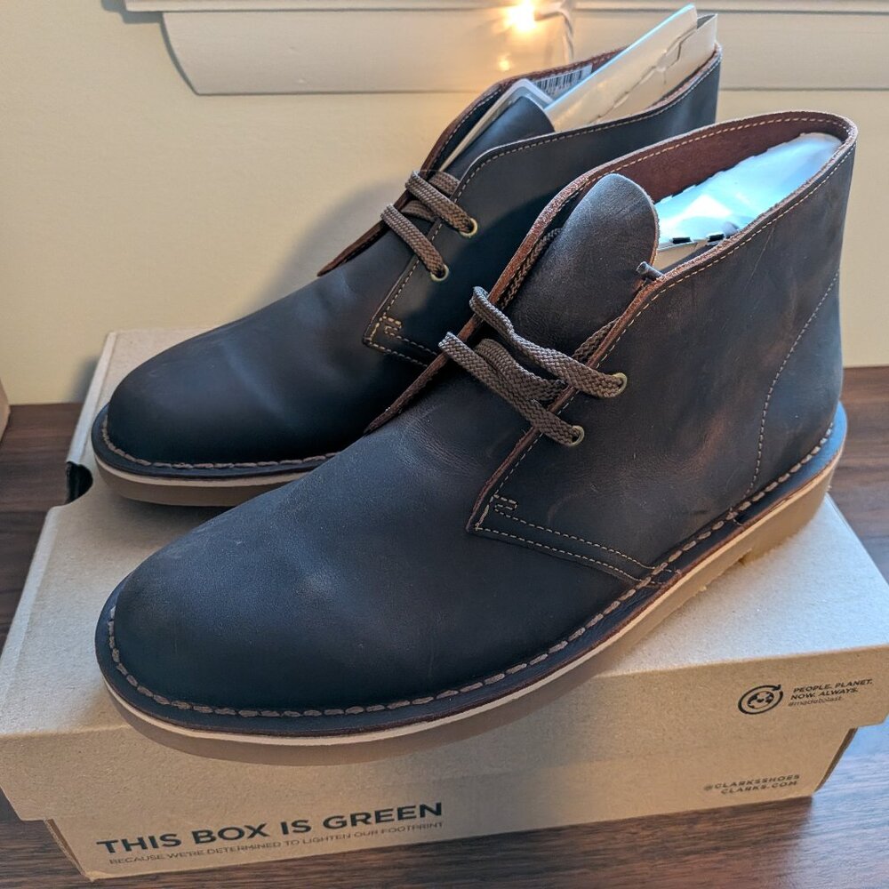 NEW - Clarks Bushacre 3 Chukka Boot Beeswax Brown Mens 10